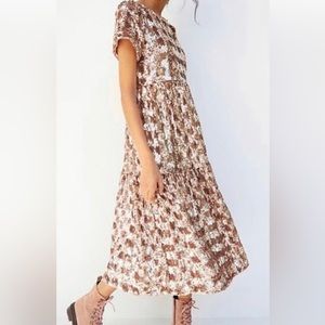 Anthropologie Maeve Bernadette Sequined Midi Dress